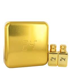 24 Gold Oud Edition Gift Set By Scentstory - Gift Set - 24 Gold 1.7 oz Eau De Toilette Spray + 24 Gold Oud 1.7 oz Eau De Toilette Spray