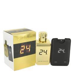 24 Gold The Fragrance Eau De Toilette Spray + 0.8 oz Mini EDT Pocket Spray By Scentstory - Eau De Toilette Spray + 0.8 oz Mini EDT Pocket Spray