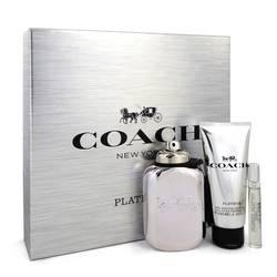 Coach Platinum Gift Set By Coach - Gift Set - 3.3 oz Eau De Parfum Spray + 3.3 oz Shower Gel + .25 oz Mini EDP Spray