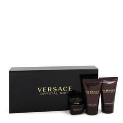 Crystal Noir Gift Set By Versace - .17 oz Mini EDT + .8 oz Shower Gel + .8 oz Body Lotion