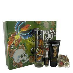 Ed Hardy Gift Set By Christian Audigier - Gift Set - 3.4 oz Eau De Toilette Spray + 3 oz Shower Gel + .25 oz Mini EDT + Keychain