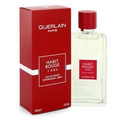 Habit Rouge L'eau Eau De Toilette Spray By Guerlain - Eau De Toilette Spray