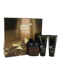 Montblanc Legend Night Gift Set By Mont Blanc - Gift Set - 3.3 oz Eau De Parfum Spray + 3.3 oz After Shave Balm + 3.3 oz Shower Gel