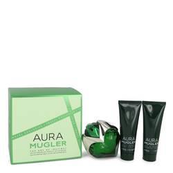 Mugler Aura Gift Set By Thierry Mugler - Gift Set - 1.7 oz Eau De Parfum Spray + 1.7 oz Body Lotion + 1.7 oz Shower Milk