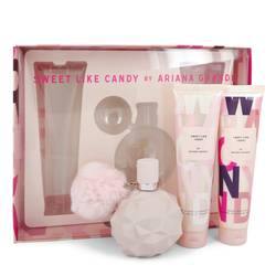 Sweet Like Candy Gift Set By Ariana Grande - Gift Set - 3.4 oz Eau De Parfum Spray + 3.4 oz Body Souffle + 3.4 oz Bath & Shower Gel