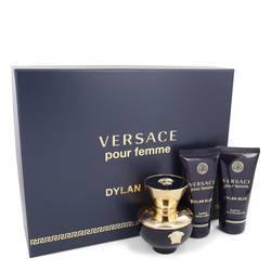 Versace Pour Femme Dylan Blue Gift Set By Versace - Gift Set - 1.7 oz Eau De Parfum Spray + 1.7 oz Body Lotion + 1.7 oz Shower Gel
